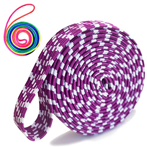 HEAWAA Gummitwist mit Finger Twist Kinder Set, 4m Gummi Twist Spiel Fingertwist Mädchen mit Anleitung Buch, Hüpfspiele Gummi Twist für Junge & Mädchen Kinder Geschenke Outdoor Gartenspiele