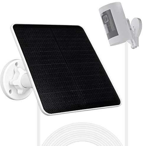 VIEWZONE Solar Panel Power Charger Compatible with Outdoor Camera Battery Stick Up Cam and Spotlight Cam Plus Battery, IP65 Waterproof 6W Solar Panel, Long Charging Cable(Camera NOT Included)