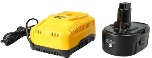 vhbw batteria sostituisce Dewalt DC9180 per attrezzi da lavoro (4000 mAh, Li-Ion, 18 V) + caricabatterie