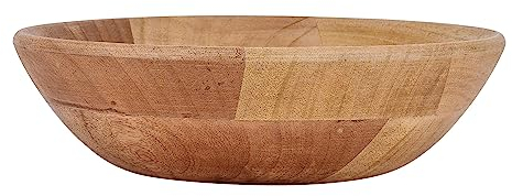 EGLO LIVING Dekoschale Forleyet, natürliche Schale zum Dekorieren, runde Holzschüssel, Deko Schüssel aus Holz in Natur, Holzschale Ø 24,5 cm
