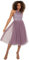 Maya Deluxe Damen Maya Deluxe Women's Midi Dress With Halter Neck Tulle for Evening Graduation Prom Wedding Bridesmaid Brautjungfernkleid, Moody Lilac, 40 EU