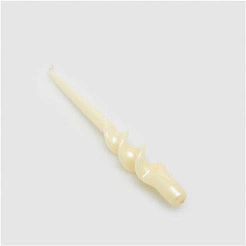 EDG Candela twist lunga da candelabro cera avorio perlato H29 cm