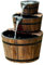 Gardenforma Wasserspiel in dunkler Holzfassoptik (Wasserspiel Dublin)