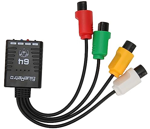 Adaptateur de Contrôleur de Jeu pour Console N64, Convertisseur de Poignée de Bluetooths sans Fil avec 4 Joueurs, Adaptateur de Contrôleur pour PS3 pour pour pour