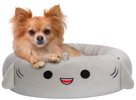 Squishmallows Gordon Shark Haustierbett, 50,8 cm, klein, ultraweich, offizielles Plüsch-Haustierbett, Grau