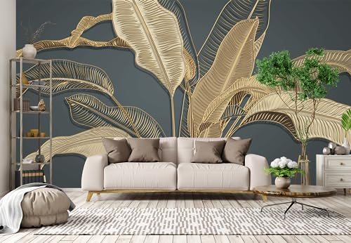 Audace Liberté Fototapete 3d effekt Panorama-Tapete,dreidimensional, Seidenmaterial, Bananenblatt,geeignet für die Wanddekoration von Wohnzimmer und Schlafzimmer