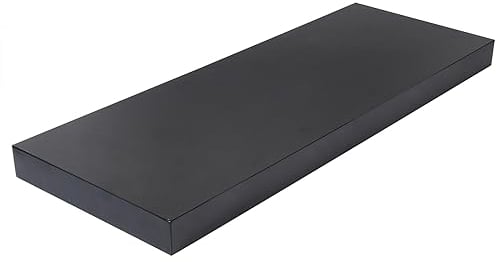 EUGAD Wandregal Wandboard Buchregal Hängeregal DVD CD Regal Holz Board 100cm Schwarz 0326QJ