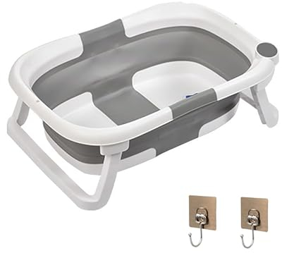 Wuudi Baignoire Chien Pliable Coussin Support pour Bain Douche Begnoire Animal Reducteur Siège Hamac Bassine Réducteur Antiderapant Bouchon Confort Pied Bathtub Gris