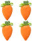 Ostertasche Möhren, 4 Pack Samt Säckchen Karotten, Osternester zum Befüllen, Osterbeutel Stoff, Osterkörbchen zum Befüllen Ostern Taschen für Kinder Süßigkeiten Geschenken Partyzubehör