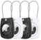 Aimtel Étanche IPX8 Porte Clef Airtag Compatible avec Airtag Apple, Etui Air Tag avec Câble Métallique, Porte Clé Air Tagg Universel pour Clés/Animaux/Sacs/Bagages et Autres Objets de Valeur