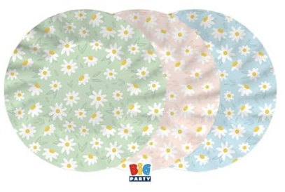 Selección de papelería Varzi desde 1956 Platos de papel Mix Margarita 20 cm 6 unidades