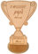 Coppa miglior papà del mondo in legno - idea festa del papà - personalizzalo con il nome del papà, o scegli la dedica che preferisci- BABBO