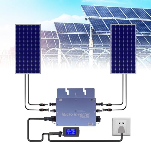 600W Solar Micro Wechselrichter LCD Display Micro Wechselrichter DC22-50V Blau