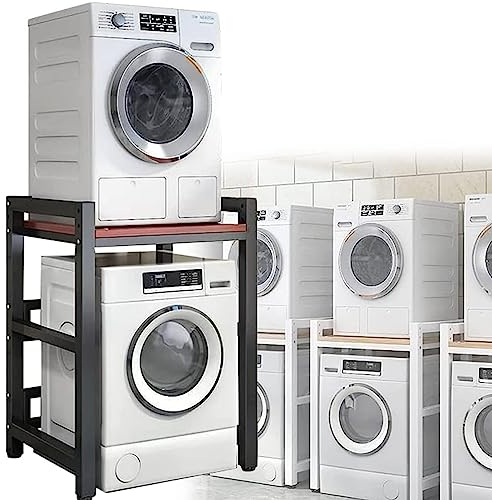 Home Garden Support de sèche-Linge, kit d'empilage pour Machines à Laver à Chargement Frontal, Hauteur réglable, sèche-Linge sur Support de Rangement pour Lave-Linge avec capacité