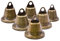 Wisafory 20 Stück Vintage Glöckchen Jingle Bells Deko Glocke Kuhglocke Anhänger zum Basteln Hängende Glöckchen Mini Glocke für Weihnachten Windspiele Hunde Einbruchstraining Bronze 15mm