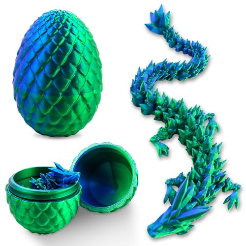TaimeiMao Drachenei mit Drache, Drache Ei 3D, 3D Druck Drache, 3D Gedruckter Überraschungsdrache Im Ei, Beweglicher Drache, Drachen Spielzeug, Erwachsene Kinder Geschenke Spielzeug