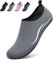 BARFULKER Schwimmschuhe Badeschuhe Damen Herren - Schnell Trocknend Wasserschuhe Leicht Strandschuhe Surfschuhe für Männer Frauen, Aquaschuhe für Pool Beach Yoga, Grau, 43 EU