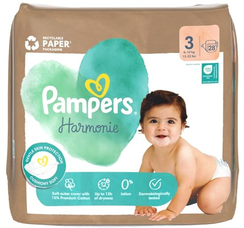 Pampers Harmonie Windeln Größe 3 (6kg-10kg) 28 Windeln