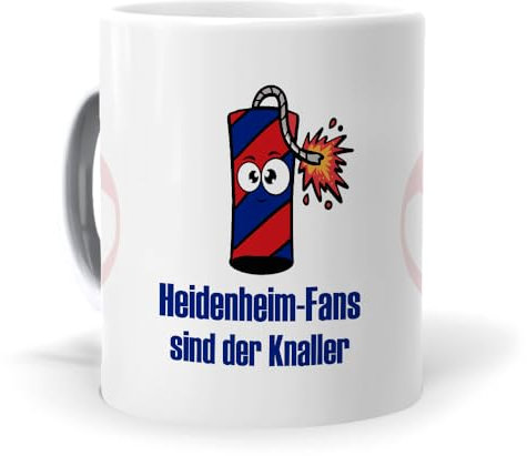 mundohuevo Originelle Fußballtasse, Frühstückstassen für Heidenheim-Fans | Originelles Geschenk für Fußballfans | Fußballartikel | Heidenheim