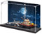 DANRUN Acryl-Vitrine Box kompatibel mit Lego 21350 Jaws Orca Modell, Schutz, staubdicht, transparent, maßgeschneiderte Vitrine mit stimmungsvollem Hintergrund
