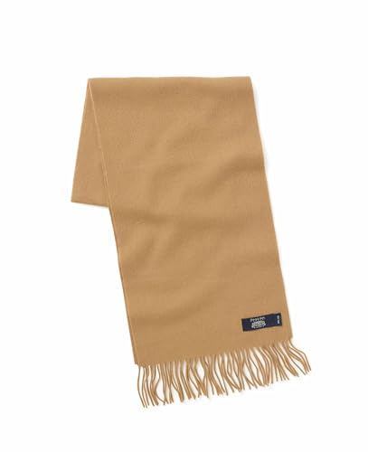 THE SAVILE ROW COMPANY LONDON Men's Luxury 100% Wool Scarf - Tan Fringed