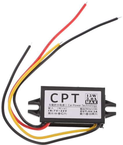 DOITOOL Convertitore - Da 12 V-7 V A 5 V Modulo Stabilizzatore Di Tensione 3 A Per Allarmi Auto Radio E