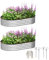 Outsunny Lot de 2 jardinières surélevées galvanisées en Acier, kit de Lits de Jardin, Bordure en Caoutchouc et Fond Ouvert, pour légumes, Fruits, Fleurs, 152 x 91 x 30 cm, Argent