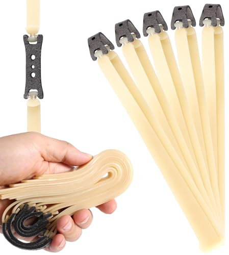 Gosknor 5pcs Élastiques Plats pour Catapulte, 2 mm d'Épaisseur Haute Élasticité Robustes pour la Chasse en Plein Air
