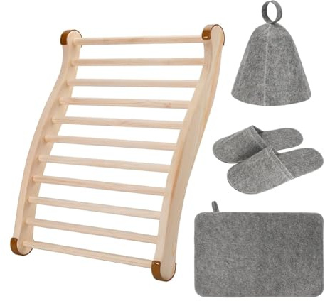 dissot Sauna Rückenlehne Sauna Rückenlehne Infrarot S-Form Rückenlehne Holz Sauna Rückenlehne Rahmen