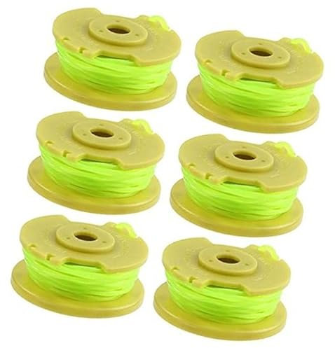 Rynplex 6Pcs Trimmer Line Spool Replacement, for Ryobi, AC80RL3 RY4020 RY40220 ZRP2080 Grass Strimmer, 18V 24V 40V Auto Feed Trimmer Line Spool Parts Lawn Mower Spool