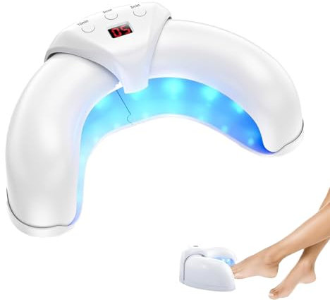 Professionelles Zehennagelpilz-Behandlungsgerät mit 910 nm Infrarot & 470 nm Blaulichttechnologie, faltbare Lasertherapie für beschädigte Nägel, Thermotherapie mit Größenanpassung & Reiseetui