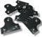 Black Mirror Plates Wall Hanging Bracket Plate Picture Frame Wall 25mm 3 Hole - Pack of 4