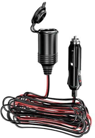 Vehicle Extension Cable - Heavy Duty Car Charger Cord, Electrical Outdoor Indoor Extension For Appliances | Cars Motorcycles Pumps Tools Home Garage Workshop Supply