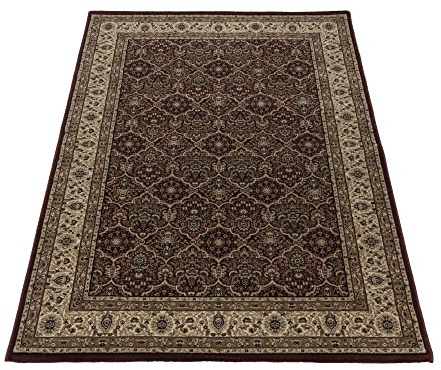 KADIMA DESIGN Moderner Teppich Orient-Muster Traditionell Pflegeleicht Zeitlos Waschbar Strapazierfähig Robust Rot 120x170 cm Esszimmer Wohnzimmer Fußbodenheizung geeignet Oeko-TEX | Selva