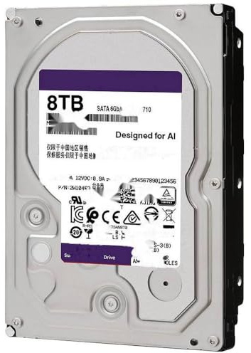HDD For Purple 8TB 3.5 SATA 6 Gb/s 256MB 5400RPM For Internal Hard Disk For Surveillance HDD For WD82EJRX