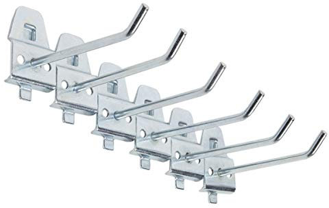 6 Stück große Metall Einzel Werkzeughaken 8 cm für Werkzeugwand