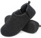 Snug Leaves Men's Faux Wool Slippers Comfy Warm Winter House Shoes with Elastic Gores Dark Grey, 10-11 UK