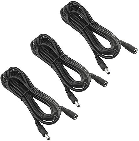 BGTXINGI 3 Pack 19V Power Extension Cable DC5.5 x 2.1mm Male to Female Plug Power Supply Connector Extension Cord for Computer Projector LED Strip Speaker CCTV Security Camera 3m（9.8FT）