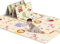 Jbsceen Spielteppich für Kinder, XXXL, Spielmatte, faltbar, Bodenmatte, Babyteppich aus LDPE, doppelseitig, wasserdicht (Animales)