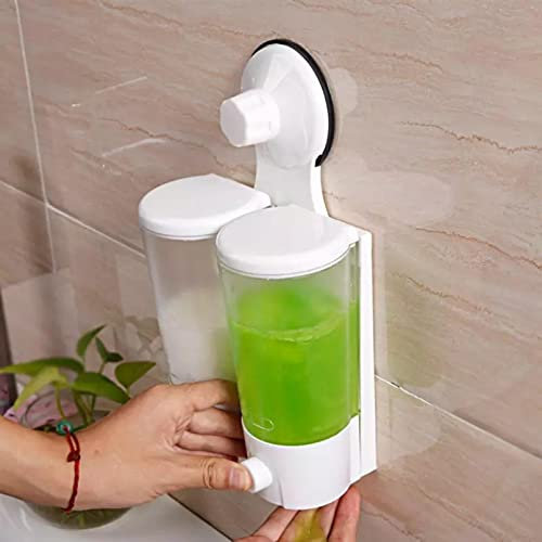 WSLWJH Distributeur De Liquide Distributeur De Savon Liquide Mural Distributeur De Savon À Main Ventouse Distributeur De Savon en Plastique Cuisine Facile À Installer Salle De Bain Maison