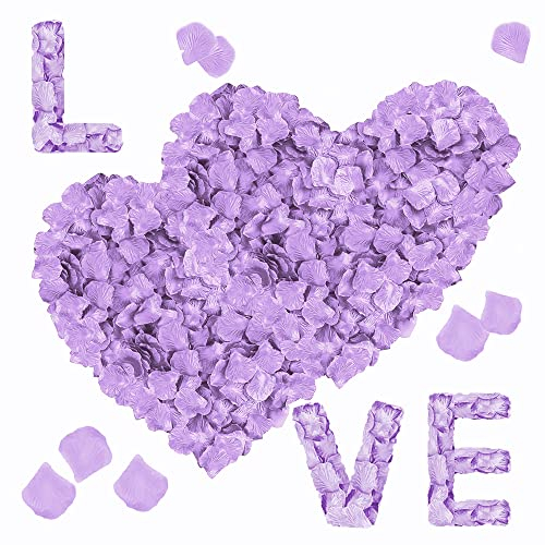 Petali di Rosa, Utilizzati per la decorazione di Mtrimoni, Decorazioni per le Vacanze e Feste di Compleanno, Viola, 3000 Pezzi