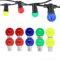 Arum Guirlande B22 + 10 Ampoules 1W panaché 4 Couleurs Guirlande Fête Guinguette Jaune Rouge Vert Bleu