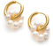 C.Paravano Gold Creolen Mit Perlen | Hypoallergen Ohrringe Damen | Mädchen Geschenk