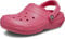 Crocs Womens Classic Lined Slip On Lightweight Clog Slippers, 5 UK, Hyper Pink