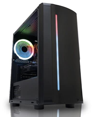 Computer Specialist GAMING PC Intel Core i7 3770 @ 3.40GHz (Turbo 3.90GHz) 16GB RAM 240GB SSD + 1TB HDD + 8GB NVIDIA GeForce RTX 3060 Ti + Windows 10 Gaming PC Beam 1 x ARGB Fans (Renewed)