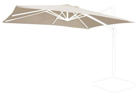 Decor Space Telo di ricambio per ombrellone Saturno copertura in poliestere 220 g/m² (3 x 4 mt, Ecru)