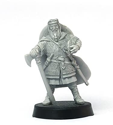 Brother Vinni Viking Warlord Miniature, 28mm Resin, Grey