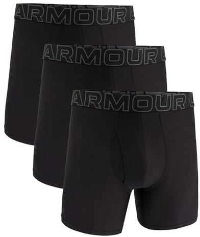 Under Armour Herren Tech Mesh Boxershorts im 3er-Pack, 15 cm Beinlänge – atmungsaktiv, feuchtigkeitsableitend, weiches Tragegefühl, ganztägiger Komfort