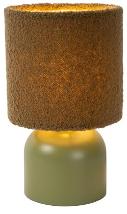 LUCIDE WOOLLY - Tischlampe - Ø 16 cm - 1xE14 - Grün