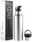 Sivaphe Water Bottle Insulated Bottle Drink Flasks Leak-Proof for Sports Outdoor Stainless Steel, Double Walled Vacuum with Lids and Straw 750ml Steel